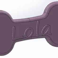 BONE DOG KEYCHAIN NAME LOLA