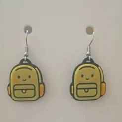 BookBag Earrings & Keychain | No AMS Needed | Back to School Teacher Gift 3D Print STL