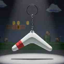Boomerang Keychain - Super Mario Bros Weapon - Super Mario - Ready to Print