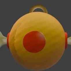 Booster Ball Keychain - Winged Power-Up Design - Retro Gaming - Ready to Print