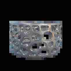 Brazalete en plata 925 con geometría Voronoi