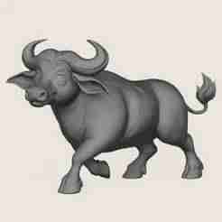 Buffalo Toy Print Ready 3D Model