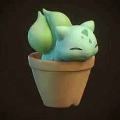 Bulbasaur in his pot - POKEMON