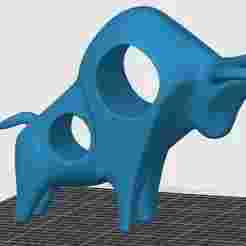 Bull Sculpture Minimalistic