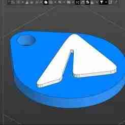 Business card keychain "TELEGRAM" with nfc