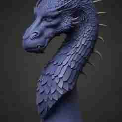 Bust of Saphira - Eragon | Dragon Fantasy STL