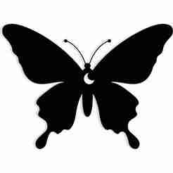 butterfly with symmetrical wings and a celestial pattern 2 - 2D/3D Wall Art STL+SVG For CNC Router, Plasma, Waterjet, Laser & 3D Printer