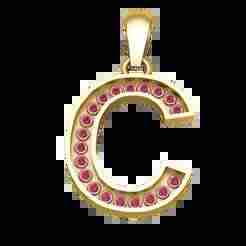 C ALPHABET  PENDANT  3d printable model