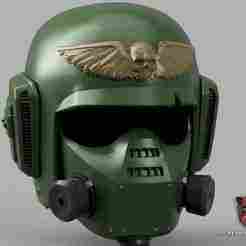 Cadian Type Graia MK IVe Carapace Warden Helmet DARKTIDE 1:1 Replica Cosplay