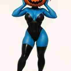 calabaza mujer halloween,