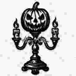 Candle Light Holder Pumpkin Haunted Wall Art Home Decor
