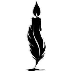 candle melting into a feather 1 - 2D/3D Wall Art STL+SVG For CNC Router, Plasma, Waterjet, Laser & 3D Printer