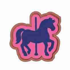 Carousel Horse STL File — Vintage Fairground Mold Master / Resin & Clay Tray