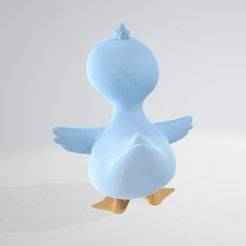 Cartoon Blue Duck 3D Model – Games, and 3D Printing