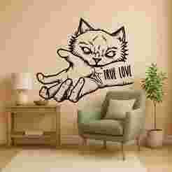 Cat Bite - Wall Art Multicolor