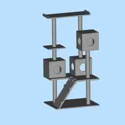 Cat climbing bed, pet supplies, cat bed, cat tree, pet supplies 04 miniature scene model