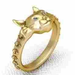 cat face ring   3D printable model