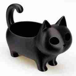 Cat Holder Showpiece 3D Print – Cute Animal Desk Organizer