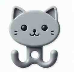 Cat Showpiece with Side Hook – Modern Decorative 3D Print