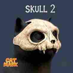 Cat Skull Mask for Cats V2 – 3D Printable Pet Cosplay