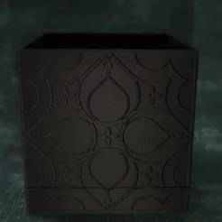 Cathedral-inspired planter with drip tray