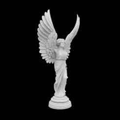 CElegant Angel Wings Rising Sculpture