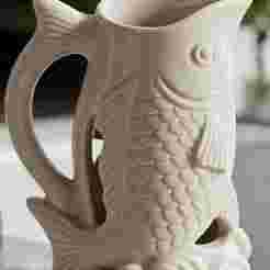 Ceramic Koi Pitcher