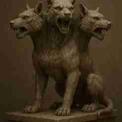 Cerberus Statue – 3D Mythological Guardian Model