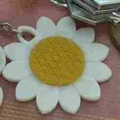 Chamomile/Sunflower Keychain