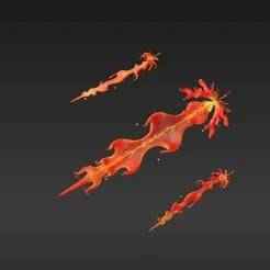 Chaotic Flame Weapon Effects - 28mm Sci-Fi Upgrade Bits