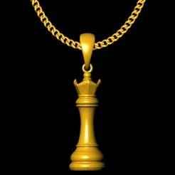 chess queen charm 20mm