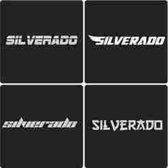 Chevrolet Silverado Car Decal Kit - 4 Font Styles | 3D Printable