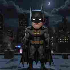 Chibi Batman on Rooftop - DC Fan Art Figurine for 3D Printing