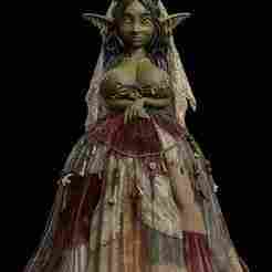 chibi goblin bride 3d printable model