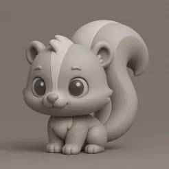 Chibi Skunk 3D Model – STL for Printing