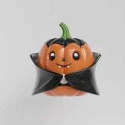 Chibi Vampire Pumpkin 3D for Halloween