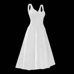 Chic White Midi Dress Model
