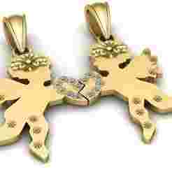 CHILDREN DIAMOND PENDANT 3d printable model