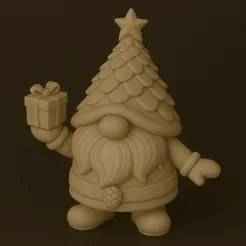 Christmas Tree Hat Gnome STL