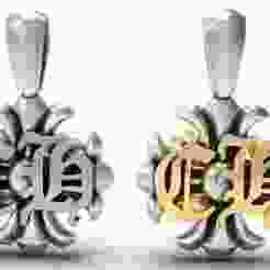 Chrome Hearts pendant CH logo charm 3D print model