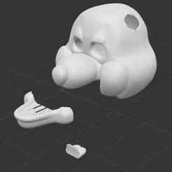 Chuck E. Cheese 3 Stage Mask (Jaw, Tooth, and mask)