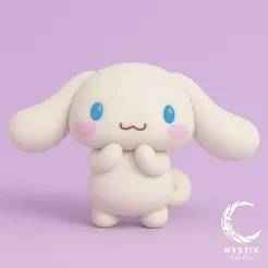 Cinnamoroll cartoon style 3D STL - Kawaii Sanrio collectible figure