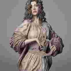 Classical Muse with Lyre – 3D Printable Statue STL File 🎨