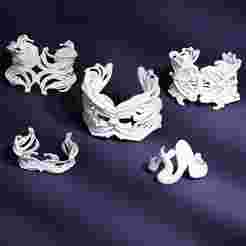 Clear Resin Bracelet, 3d Printing Model, Fashion Jewelry 3d Print Stl, 3d Printed Bracelets, SLS 3d Printing, Digital Download