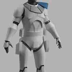Clone Trooper Armor Officer Commander Captain Rex Cody Phase 1 Animated TCW Star Wars Cosplay