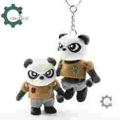 Cobotech Poor Grumpy Panda Articulated Keychain - Cute Backpack Keychain