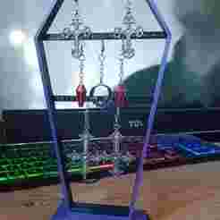 Coffin Earing Golden - Coffin Earring Holder