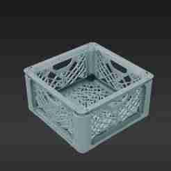 Collapsible Storage Crate - Print-in-Place & Stackable Organizer