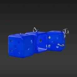 Compact Tabletop Gaming Dice Keychain - Set of Three Miniature D6 Roleplaying Charms