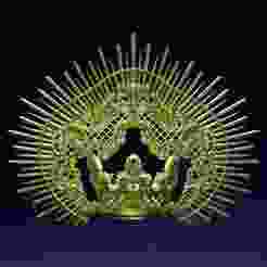 👑 Corona Barroca – Modelo 3D de Arte Sacro